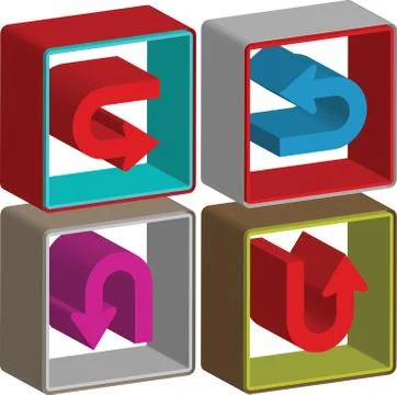 3d arrow sign Stock Illustration