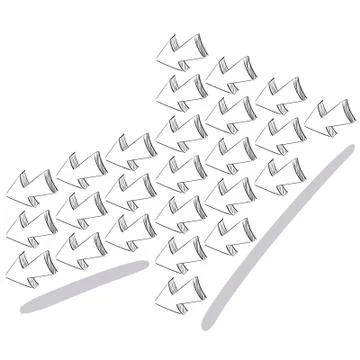 3d arrow sketchy design elements vector illustration 스톡 일러스트