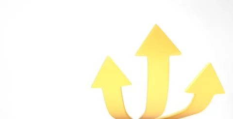 3d arrow symbol. Progress, growth, improvement or success concept. イラスト素材