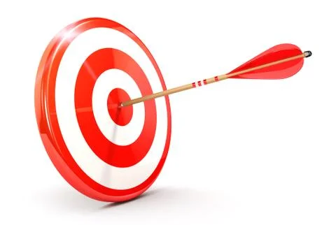 3d arrow on target Stock Illustration