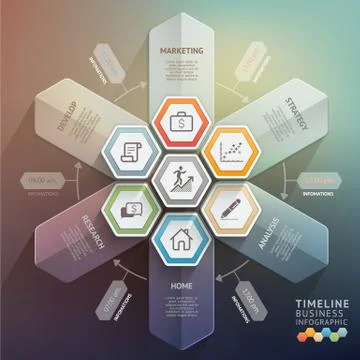 3d arrow timeline infographics. Vector illustration. Stock Illustration