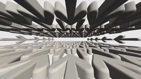 3D Arrow Tunnel Alpha Channel Motion Graphic Stock Footage 344699024