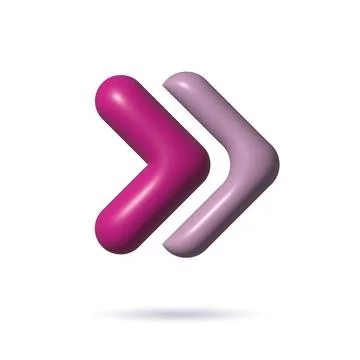 3d arrow for web and UI design. Illustrazione stock