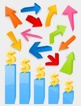 3D arrow3 Stock Photos