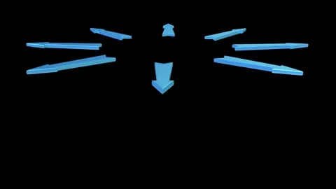 3D Arrows Attaching And Detaching Video stock 292337964