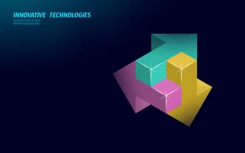 3D arrows brainstorm different way solutions concept. Business idea solving Illustrazione stock