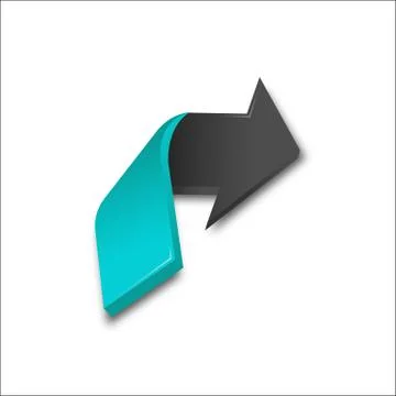 3D Arrows colors vector illustration Illustrazione stock