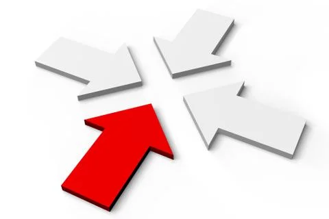 3D arrows concept - goal Illustrazione stock