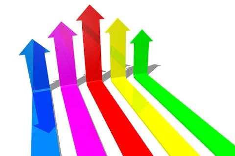 3D arrows concept - success Illustrazione stock