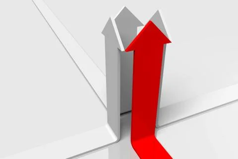 3D arrows concept - success Illustrazione stock