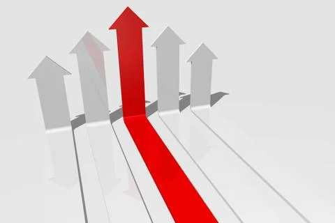 3D arrows concept - success Illustrazione stock