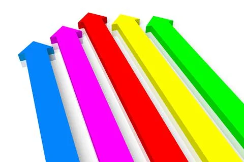 3D arrows concept - teamwork Illustrazione stock