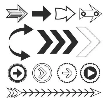 3d arrows direction flow flat design vector illustration Stock Illustration