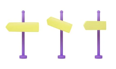 3D arrows direction set. Vector stock illustration pack isolated on white Stock Illustration