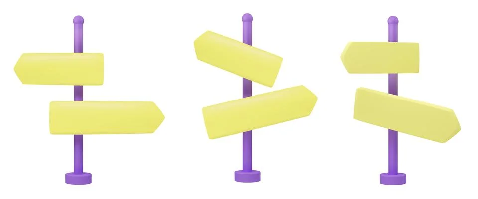 3D arrows direction set. Vector stock illustration pack isolated on white Stock Illustration