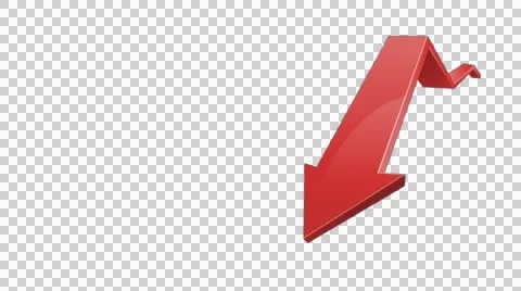 3D arrows down on transparent background Stock Footage 42938718