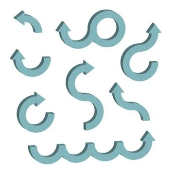 3d arrows Stock Illustration