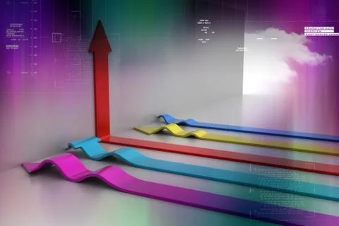 3d arrows Ilustración de archivo