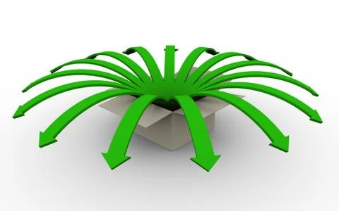 3d arrows jumping Ilustração Stock