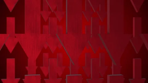 3D Arrows Moving Downward Animation. Business Loss. 4K Stock Footage 275550939