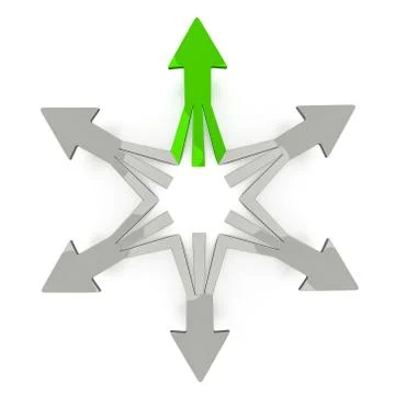 3D Arrows - One Good Choice Stock Illustration