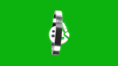 3d art palette icon spinning on green background for creative design projects Stock Footage 346499339