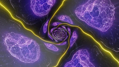 3D Artificial Intelligence Brain and Technology Background, Loop Stock Footage 247524933