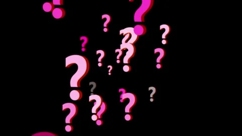 3d ask icon. problem sign icon. question mark icon on black background. Stock Footage 293486454