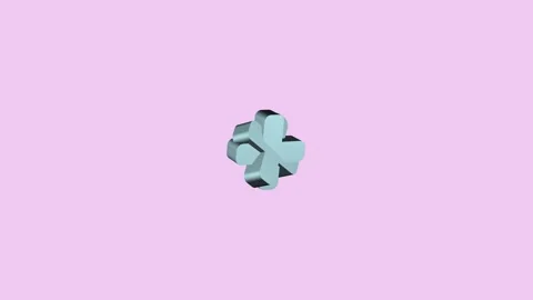 3D asterisk symbol on pastel pink background Stock Footage 308925514