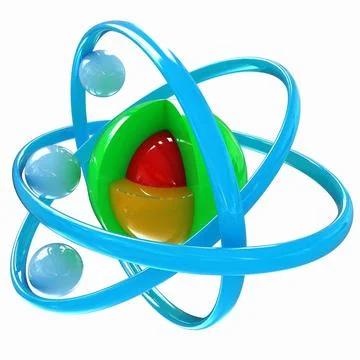 3d atom 3d atom isolated on white background Copyright: xZoonar.com/Sergii... Stock Photos