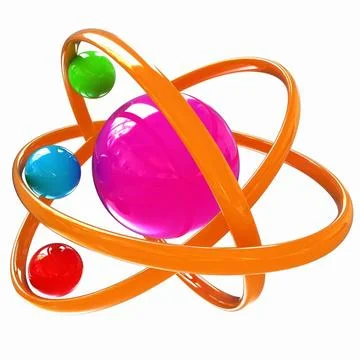 3d atom 3d atom isolated on white background Copyright: xZoonar.com/Sergii... Stock Photos