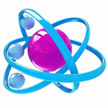 3d atom 3d atom isolated on white background Copyright: xZoonar.com/Sergii... Stock Photos