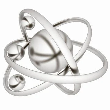 3d atom 3d atom isolated on white background Copyright: xZoonar.com/Sergii... Stock Photos