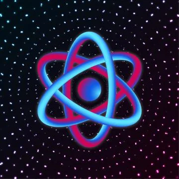 3D Atom Structure. Vector illustration Stock Illustration