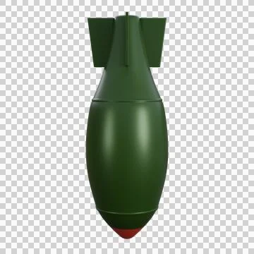3D Atomic Bomb Blast, green atomic bomb Stock Illustration