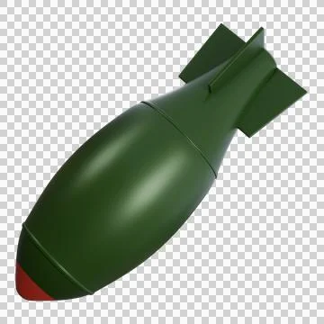 3D Atomic Bomb Blast, green atomic bomb Stock Illustration