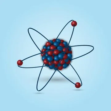 3d atomic structure, vector illustration Stock Illustration