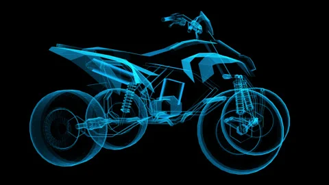 3D ATV Hologram Video stock 132756352