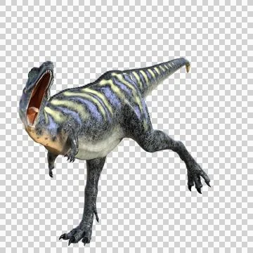 3D Aucasaurus dinosaur illustration isolated on transparent Stock Illustration