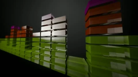 3d audio equalizer glass Stock Footage 20613276