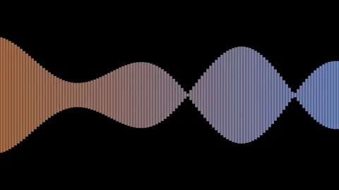 3D audio spectrum waveform visualizer animation 4K Stock Footage 336516641