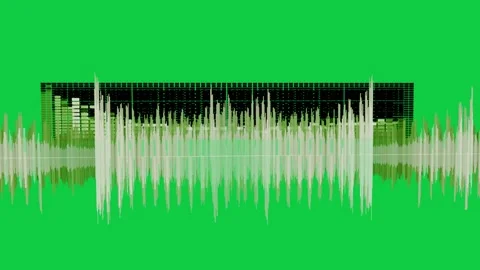 3D audio waveform starting burst, spiking, view shifting, visualizing sound on Stock Footage 341869538