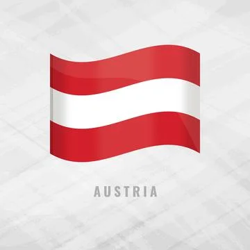 3D Austria waving flag pattern background. Realistic national flag design o.. 스톡 일러스트