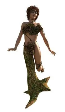 3D Autumn Dryad Illustrazione stock