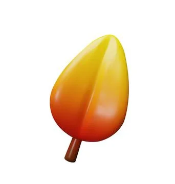 3d autumn leaf Stock Illustration
