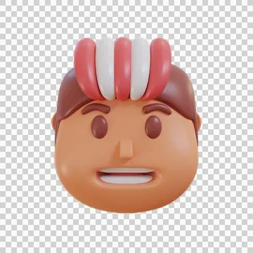 3d avatar head man Stock Illustration