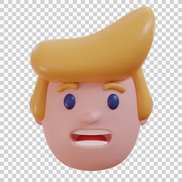 3d avatar head man Stock Illustration