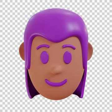 3d avatar head women Illustrazione stock