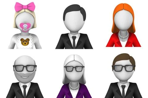 3d avatar Stock Illustration