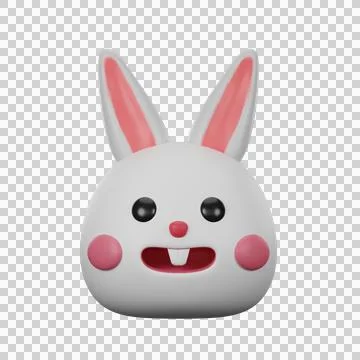 3d avatar profile rabbit Stock Illustration